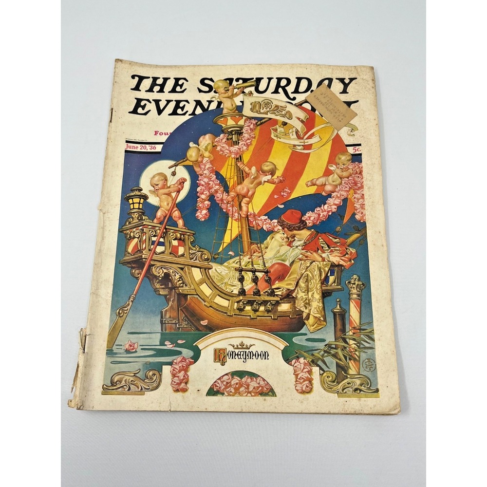 Saturday Evening Post June 20 1936 LEYENDECKER Honeymoon Vtg Magazine Complete